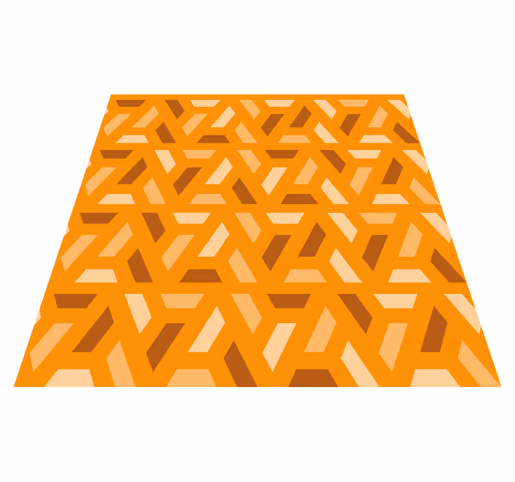 Vinyl teppe oransje geometriske toner - Tenstickers