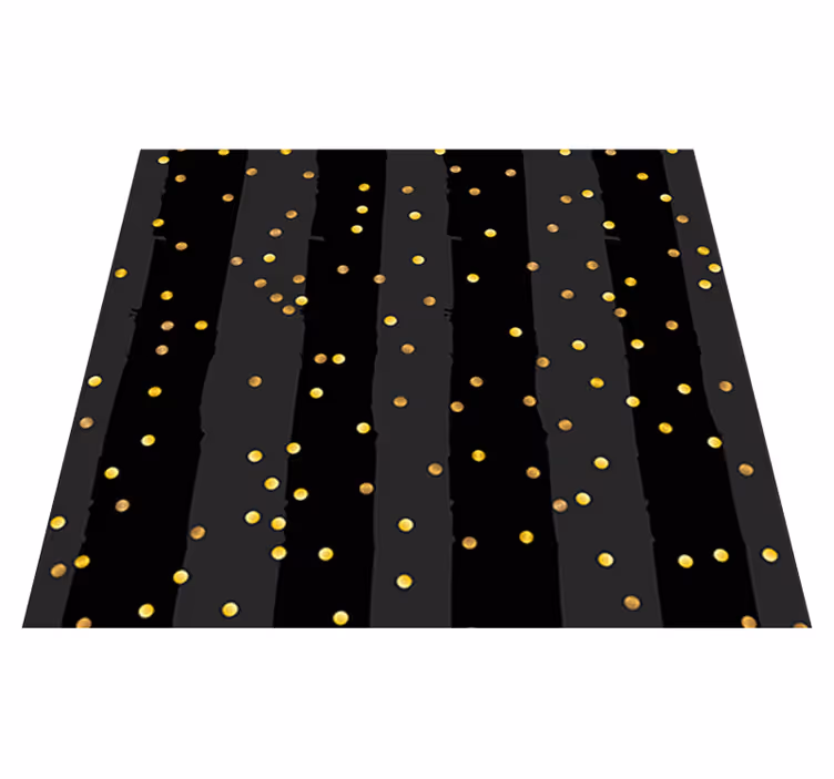 Stripete prikk ensemble vinyl teppe svart - Tenstickers