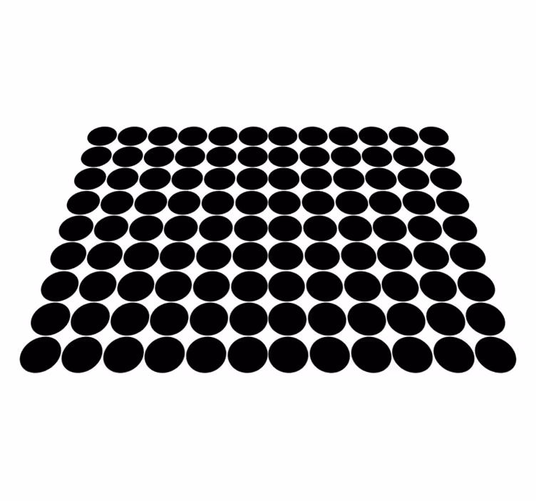 Vinyl teppe svart med mønster av svarte prikker - Tenstickers