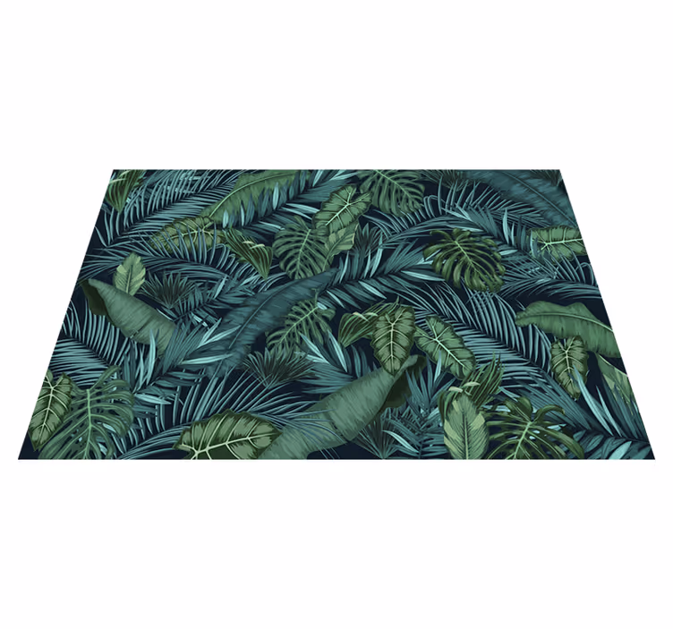 Vinyl teppe grønn jungle fototapet - Tenstickers