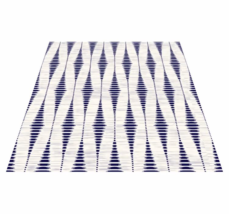Utendørs vinylteppe marineblå rabaul ikat - Tenstickers