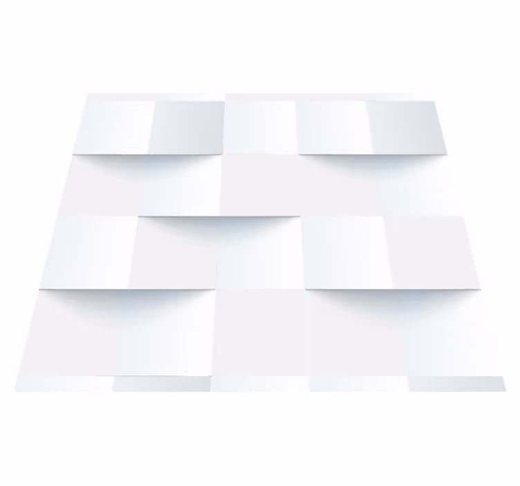Utendørs vinylteppe 3d klistrelapper hvite - Tenstickers