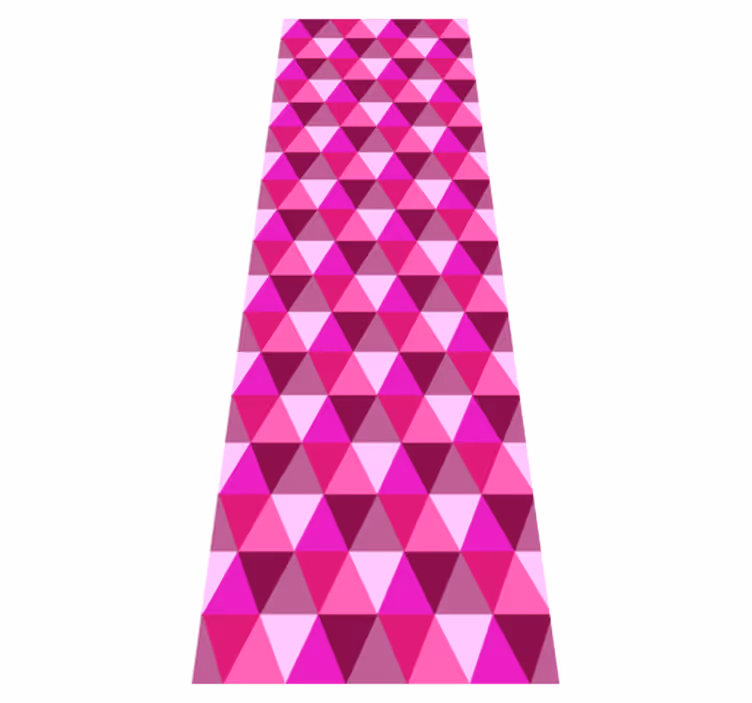 Vinyl teppe rosa geometrisk fuksia - Tenstickers