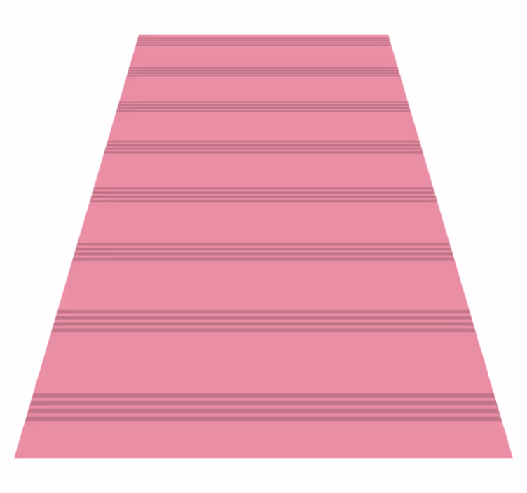 Vinyl teppe rosa med mørkerosa striper - Tenstickers