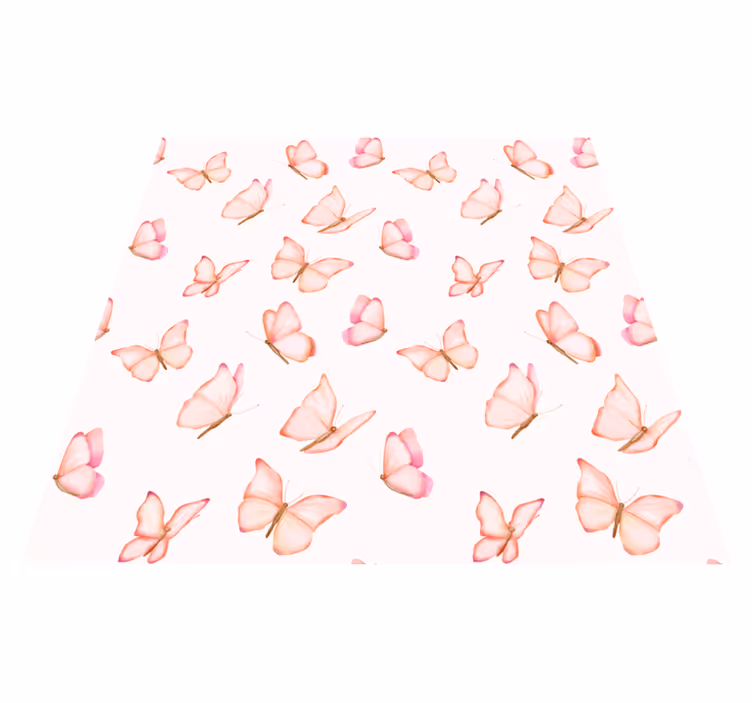 Vinyl teppe rosa med mønster - Tenstickers