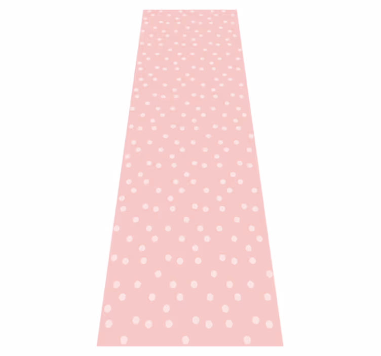 Vinyl teppe rosa med milde pastellfarger prikkete - Tenstickers