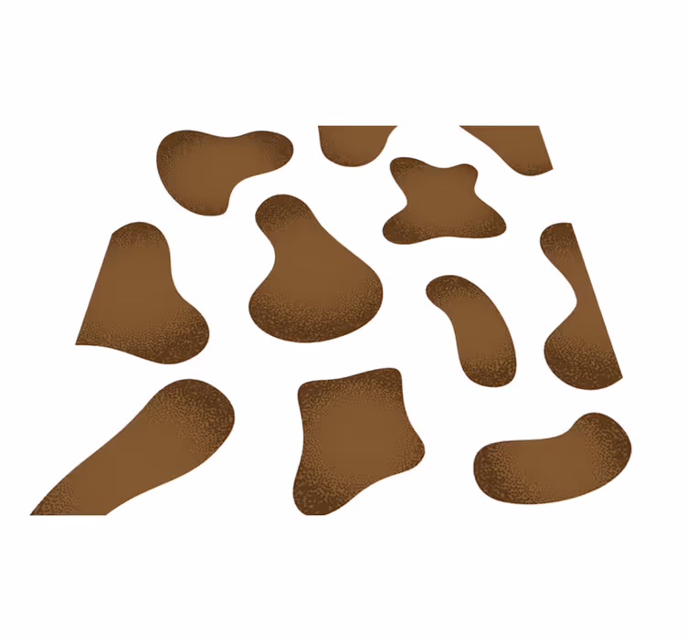 Brun ku animalsk vinylteppe - Tenstickers