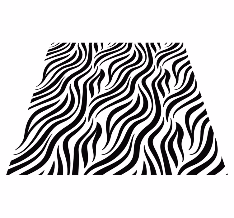 Sebra stripe animalsk vinylteppe - Tenstickers