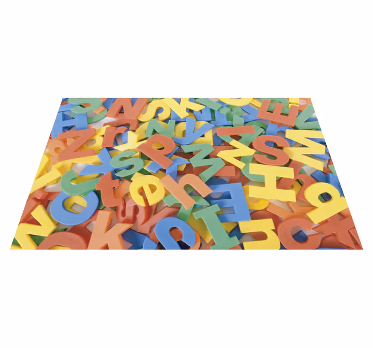 Rotete alfabetet vinylalfabetteppe - Tenstickers
