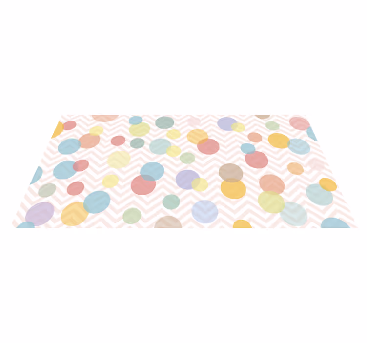 Polka dots pastell nyanser babyer vinyl teppe - Tenstickers