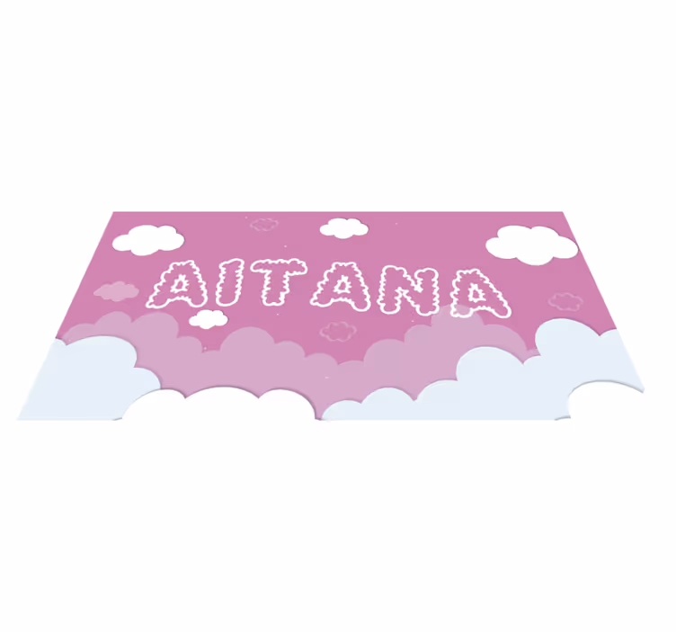 Personaliserbare rosa himmel babyer vinyl teppe - Tenstickers