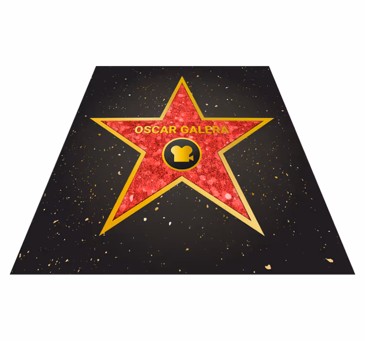 Personaliserbar hollywoodstjerne vinylteppe - Tenstickers