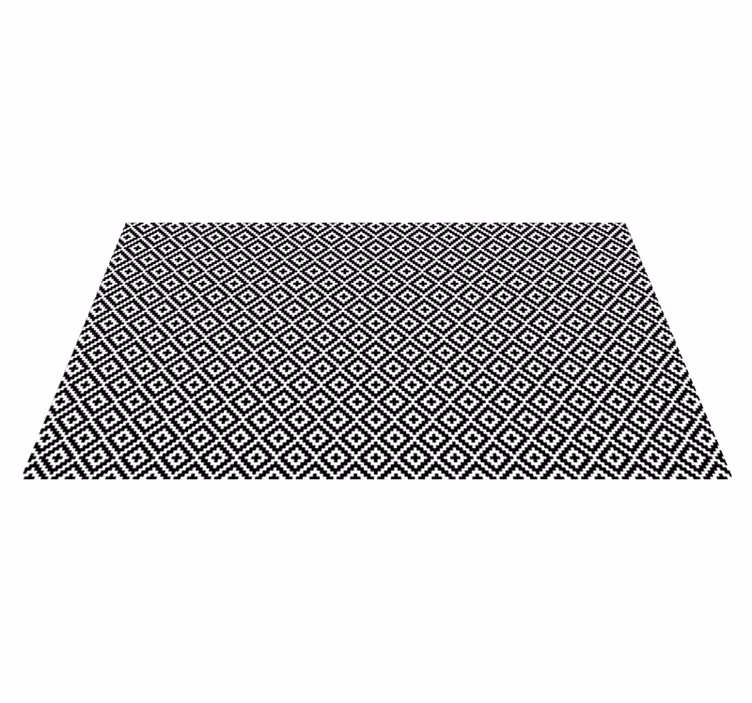 Geometrisk Svart Hvit Design stue vinylteppe - Tenstickers