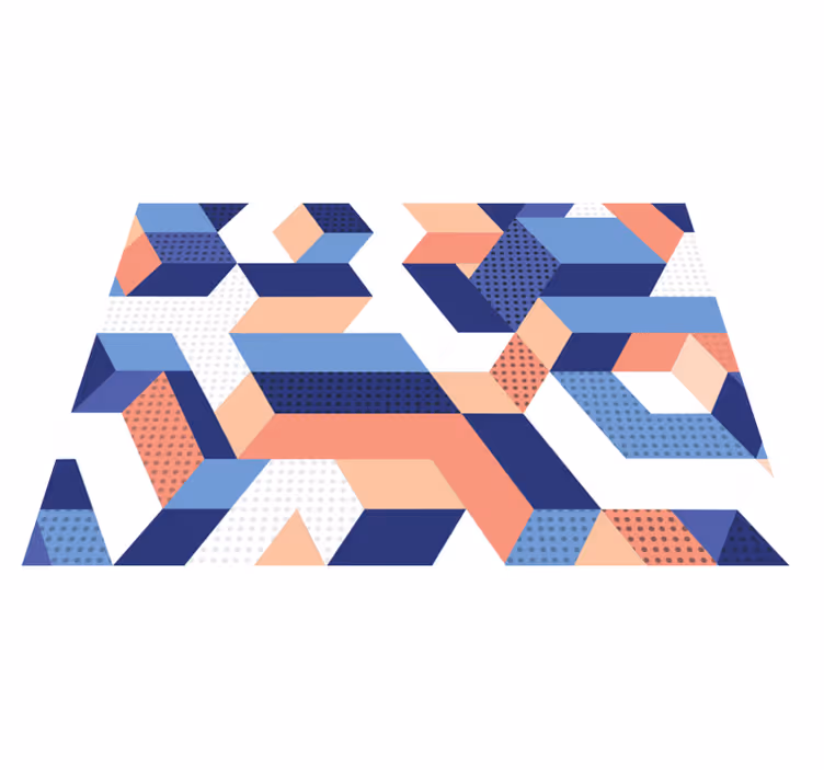 Geometrisk Mønster Harmoni geometriske vinyl teppe - Tenstickers