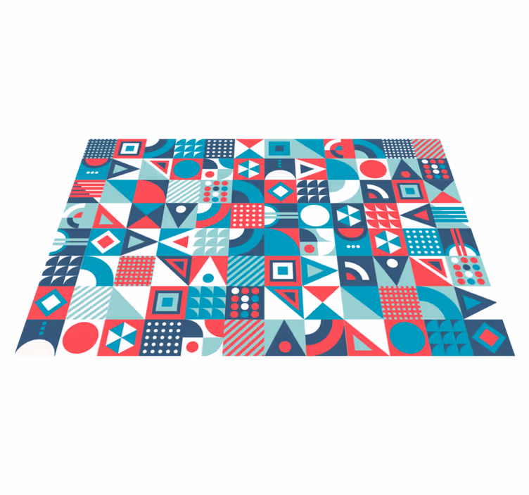 Moderne geometrisk vinylteppe - Tenstickers