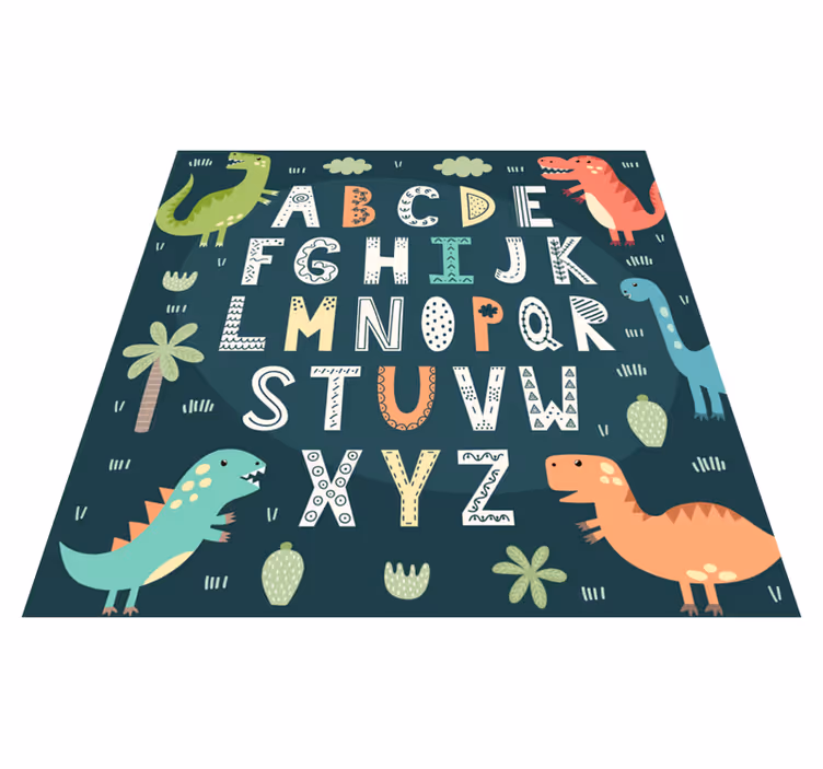 Dinosaur alfabetet vinylteppe - Tenstickers