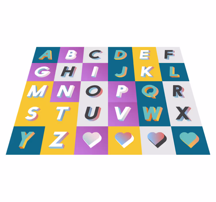 Moderne alfabetet vinylteppe - Tenstickers