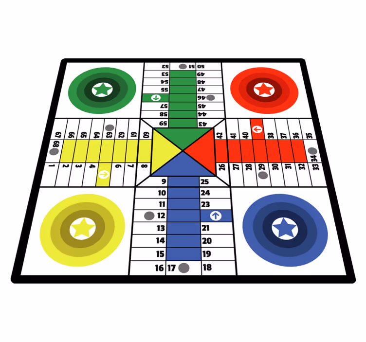 Fantastisk parchis brettspillvinylteppe - Tenstickers