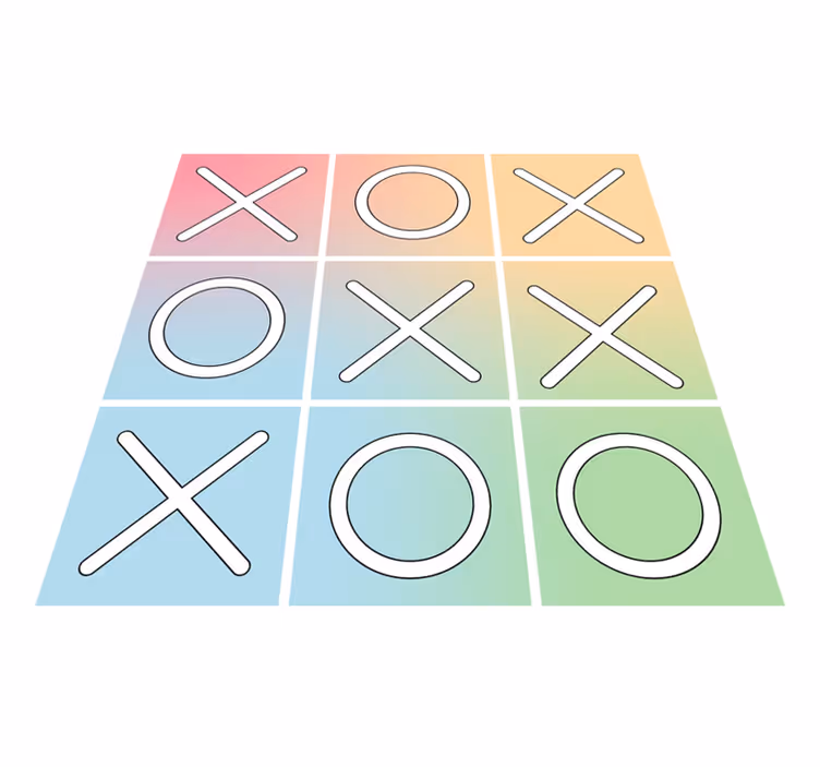 Knop og krysser vinylteppespill - Tenstickers