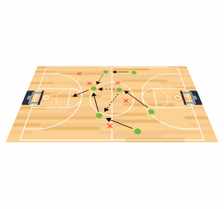 Vinylteppe basketballbane lek - Tenstickers