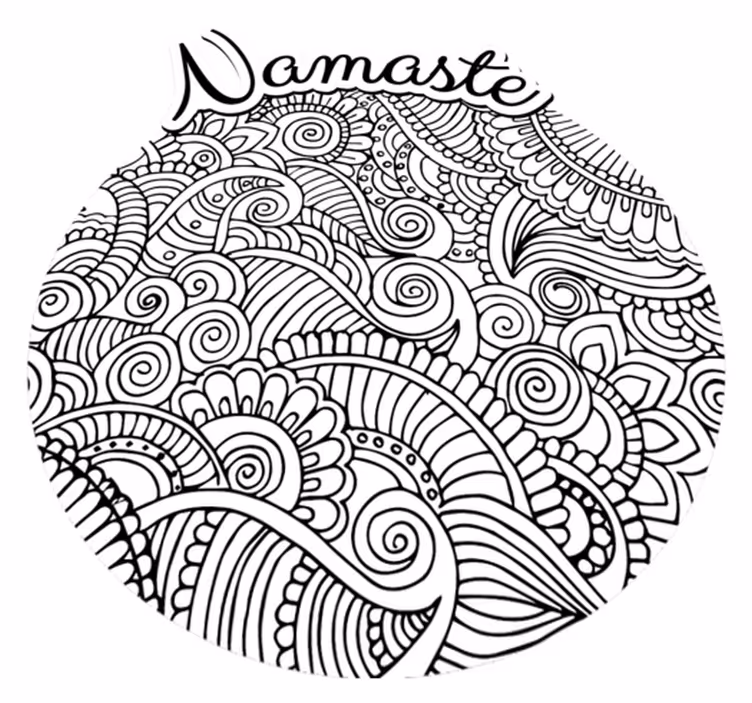 Mandala namaste vinylteppe - Tenstickers