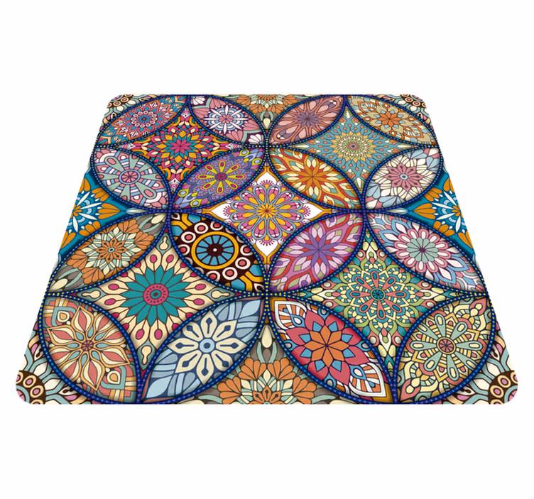 Mandalas fullfarge vinylteppe - Tenstickers