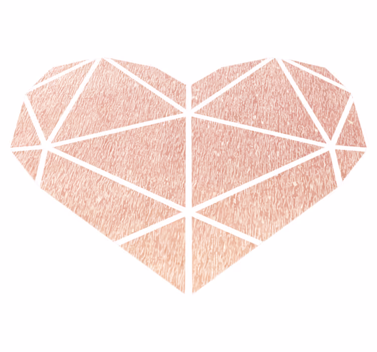 Fantastisk rosa hjerte minimalt vinylteppe - Tenstickers