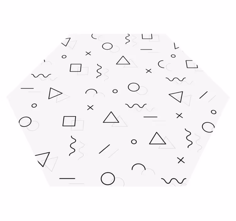 Memphis stil minimalistisk vinylteppe - Tenstickers
