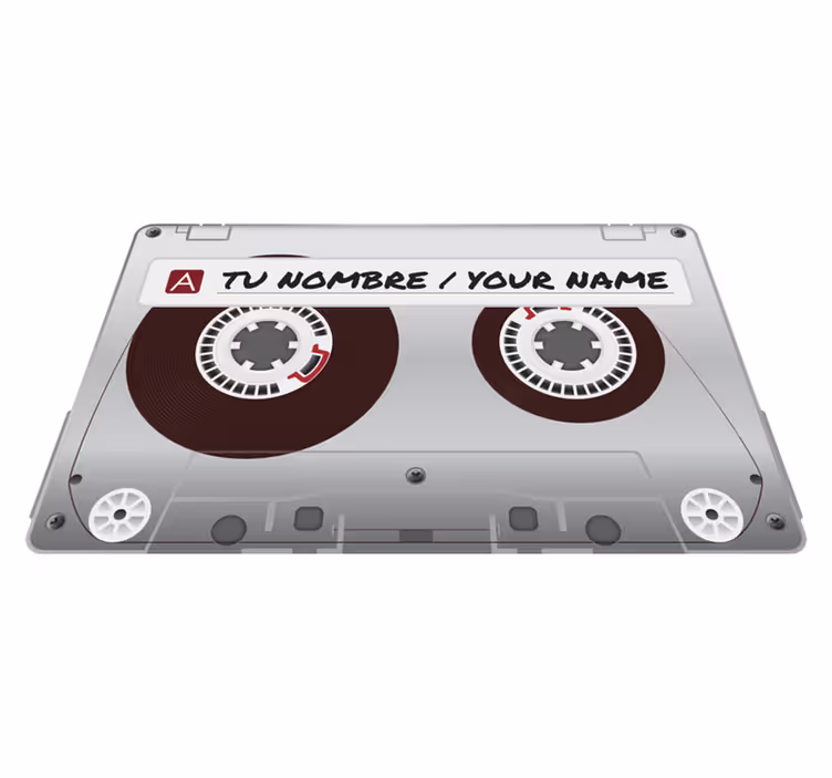 Teppe pvc radiokassett med navn - Tenstickers