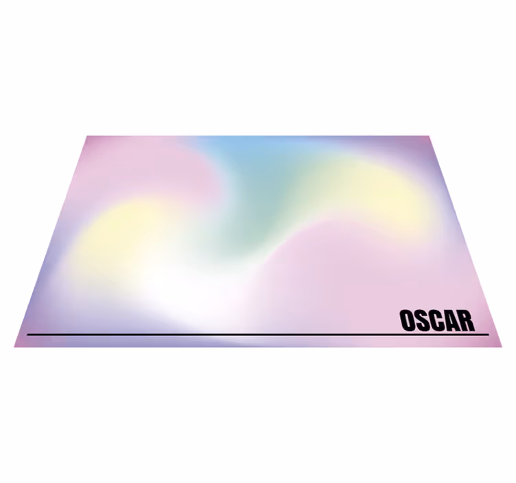 Moderne fluor teppe med navn - Tenstickers