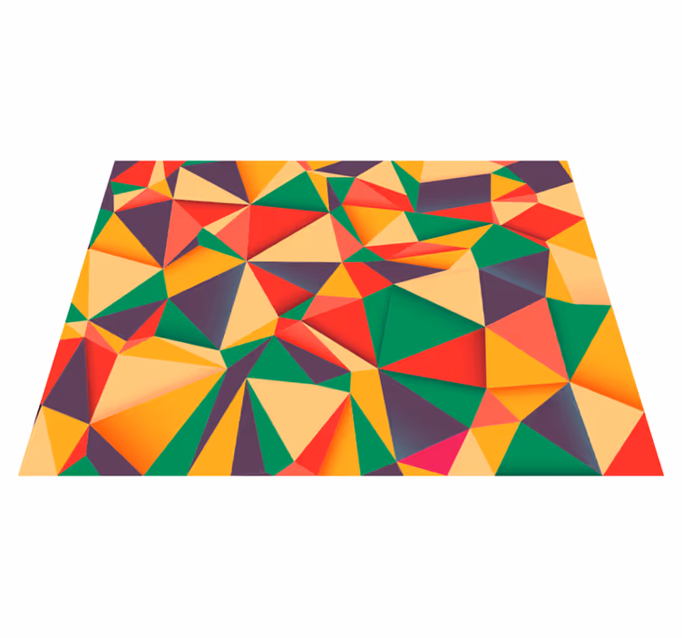 Vinylteppe fargerik trekantstil - Tenstickers