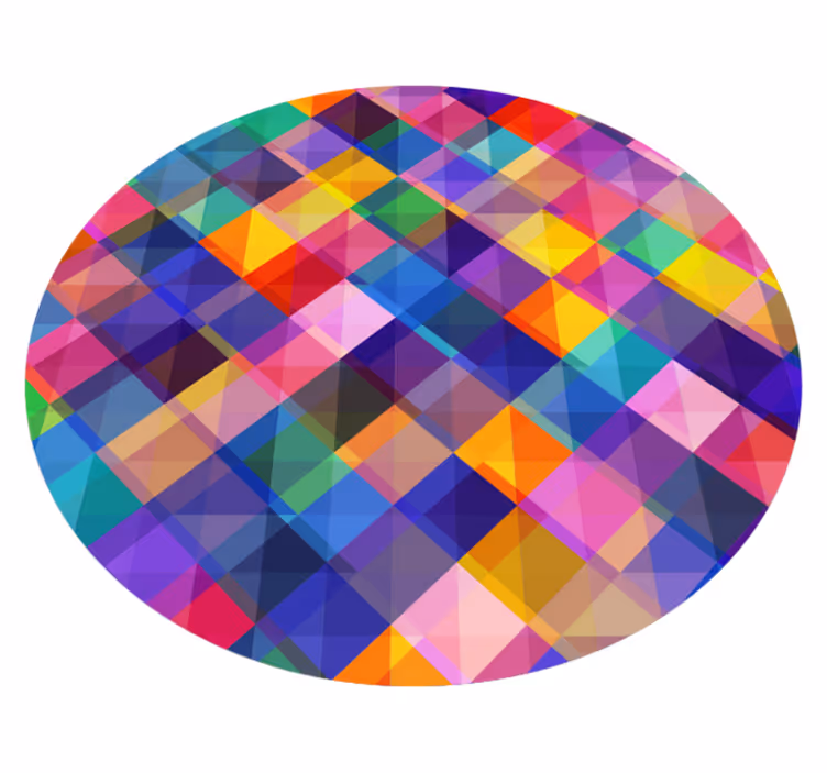 Moderne farget mosaikkvinylteppe - Tenstickers
