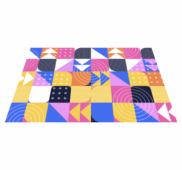 Mosaikk vinylteppe i memphis-stil - Tenstickers