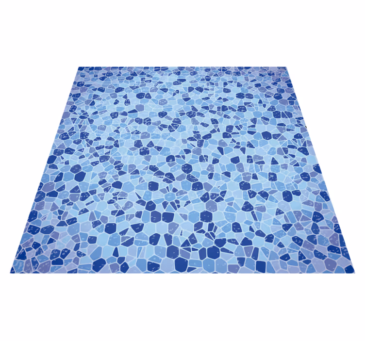 Mosaikkblå toner vinylteppe - Tenstickers