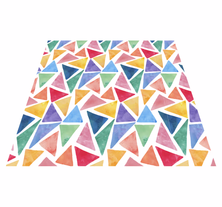 Mosaikk trekanter pastell vinyl teppe - Tenstickers
