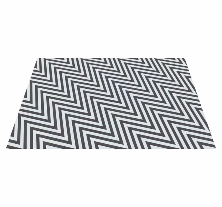 Fantastisk nordisk stil zig zag vinylteppe - Tenstickers