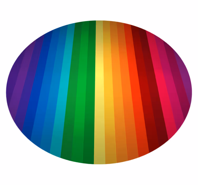 Vinyl regnbue teppe runde striper - Tenstickers