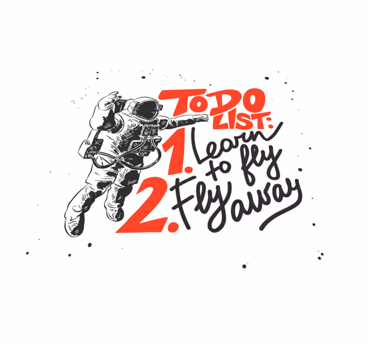 Teppe pvc setning astronaut - Tenstickers