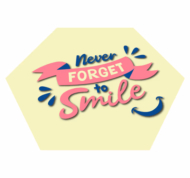 Vinyl teppetekst smiler mer - Tenstickers