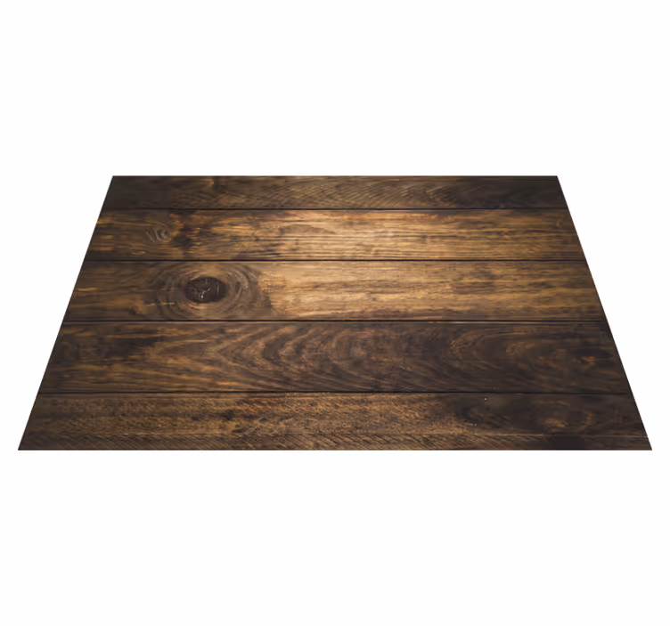 Imponerende brune treplanker vinylteppe - Tenstickers