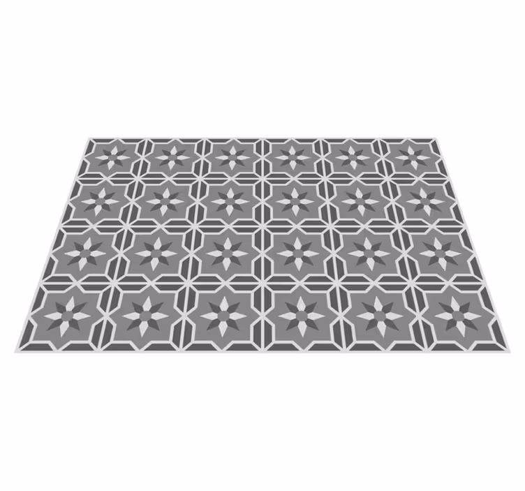 Geometrisk vinylmatte med myk grå bakgrunn - Tenstickers