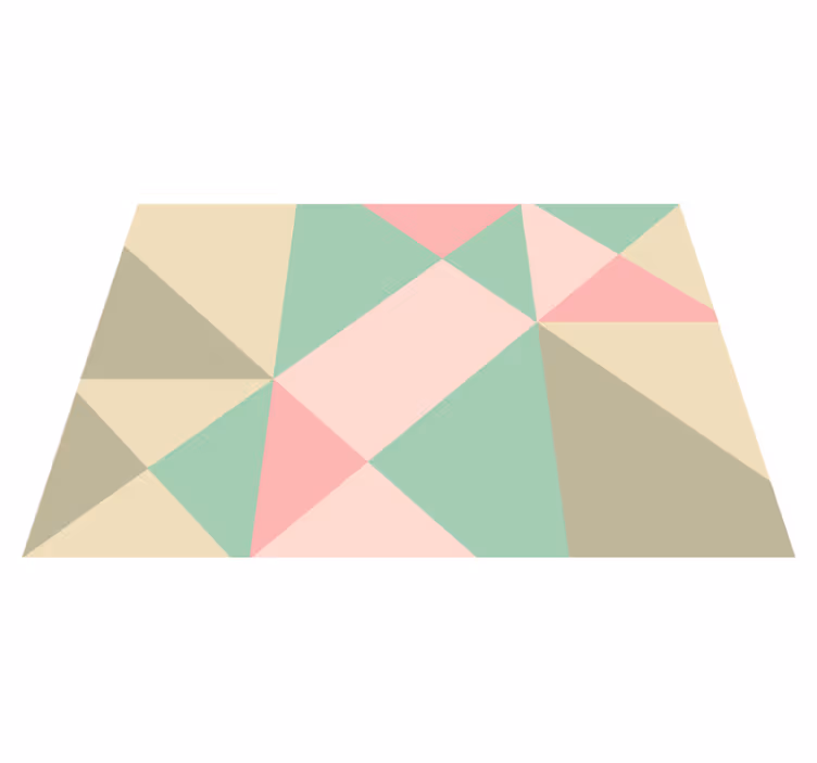 Fantastiske myke farger geometrisk vinylteppe - Tenstickers