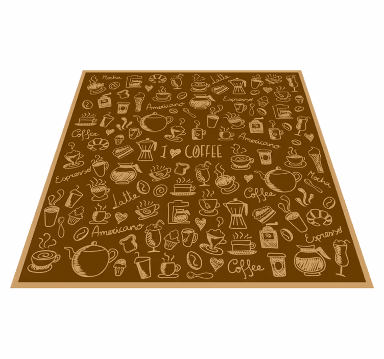 Fantastisk kaffe vinyl kjøkkenmatte - Tenstickers