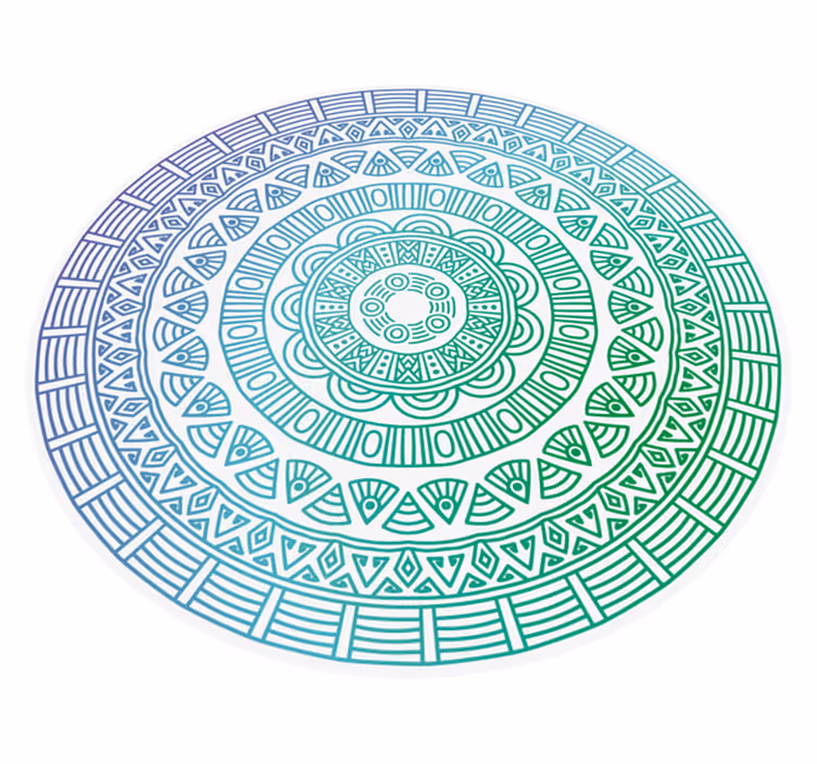 Mandala sirkulært mønster vinyl teppe mandala - Tenstickers