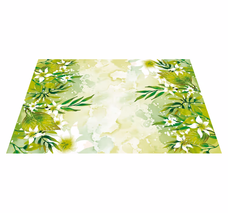 Fantastiske blomstermotiver vinyl soveromsteppe - Tenstickers