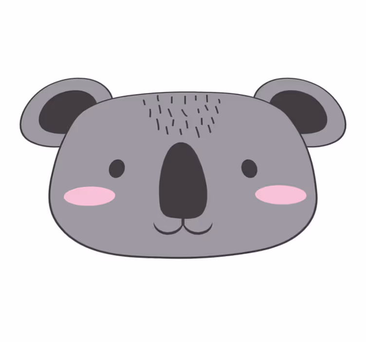 Koala ansikt animalsk vinylteppe - Tenstickers