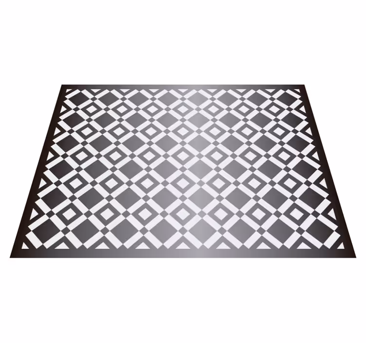 Geometriske diamanter vinyl teppe stue - Tenstickers