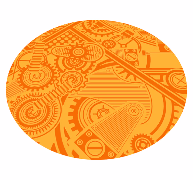 Mekaniske gir vinyl teppe spill - Tenstickers