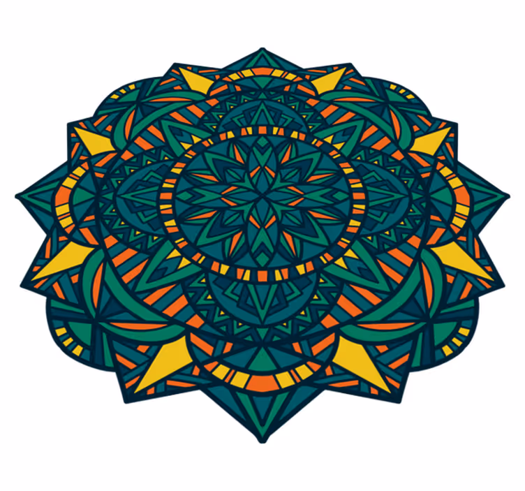 Fantastisk vinylteppe i zen mandala-stil - Tenstickers