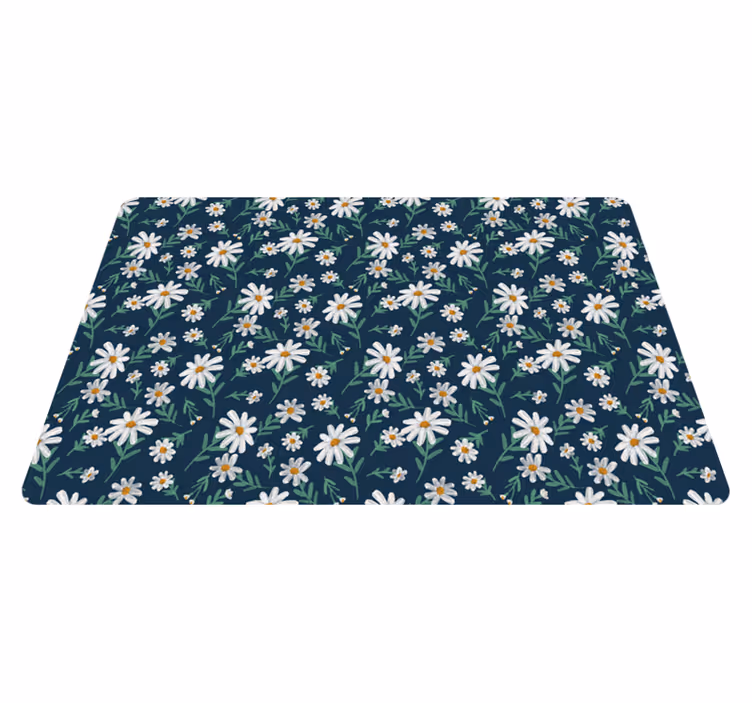 70-talls tusenfryd blomst vinyl stue teppe - Tenstickers